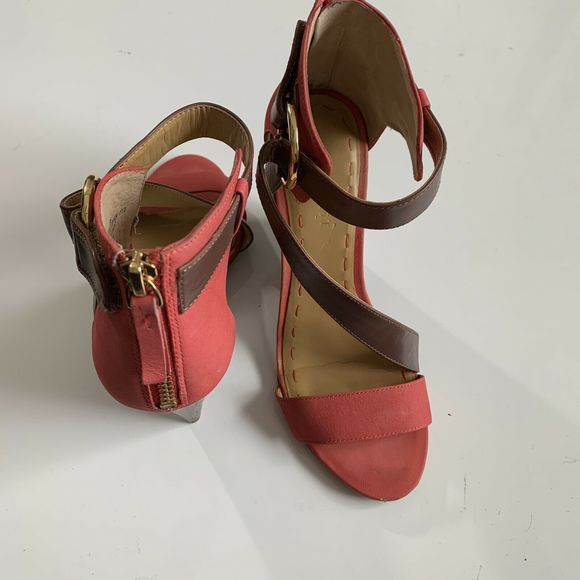 Nine West Melissa Wedge Sandals in Watermelon - Picture 6 of 9